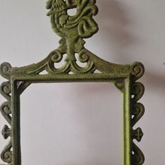 Vintage Green Metal Rooster