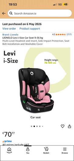 car seat /pink