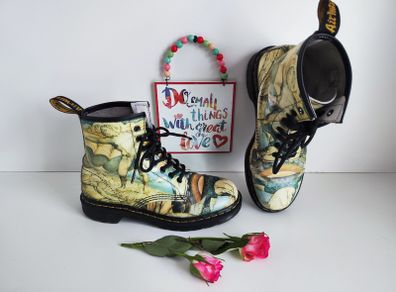 Dr Martens Blake Tate 1460 Satan artist museum boots UK6.5 EU40 US8.5
