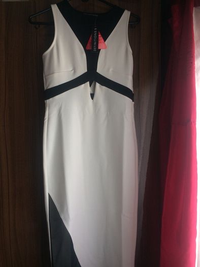 Brand New Definitions White and Black Mesh Dress Size 10