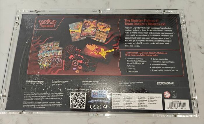 Pokemon TCG Team Rocket's Moltres Ex Ultra Premium Collection (UPC) SEALED and Acrylic Case
