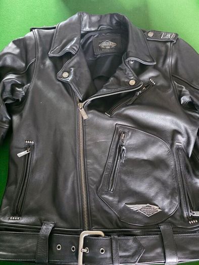 Harley 120th Anniversary Cycle Champ Leather Biker Jacket