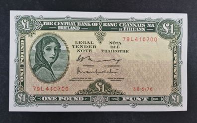 Ireland 1976 Lady Lavery 1 pound banknote