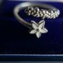 Vintage 925 Sterling Silver Plumeria Wrap Ring 2,2g Image 9