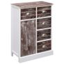 Sideboard with 10 Drawers Brown 113x30x79 cm Wood Image 5