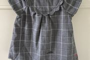 Mothercare grey plaid dress with baby knickerbockers or nappy cover
