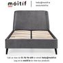 Fred Curved Headboard King-Sized Bed - Grey Image 2