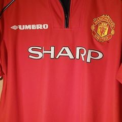 Aunthentic Man utd vintage 1998 triple home jersey