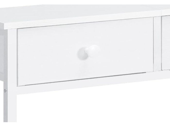 Console Table, Slim Console Table with 2 Non-woven Drawers, Hallway Table with Storage, Slim Sofa Table for Small Spaces, Living Room, White