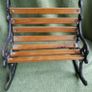Vintage Doll Furniture Cast Iron Rocker Bench Image 2