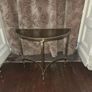 Maison Jansen Hollywood Regency Style Pair of Brass Demi-Lune Side Tables Image 3