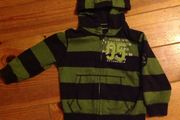 Age 3 NEXT Green &amp; Black Striped Hoodie