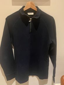 PRICE REDUCED Selected Homme men's Navy long sleeve Cotton top jumper