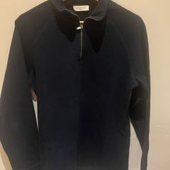 PRICE REDUCED Selected Homme men's Navy long sleeve Cotton top jumper