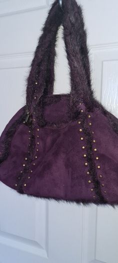 Purple Suede Like Bag from Dents