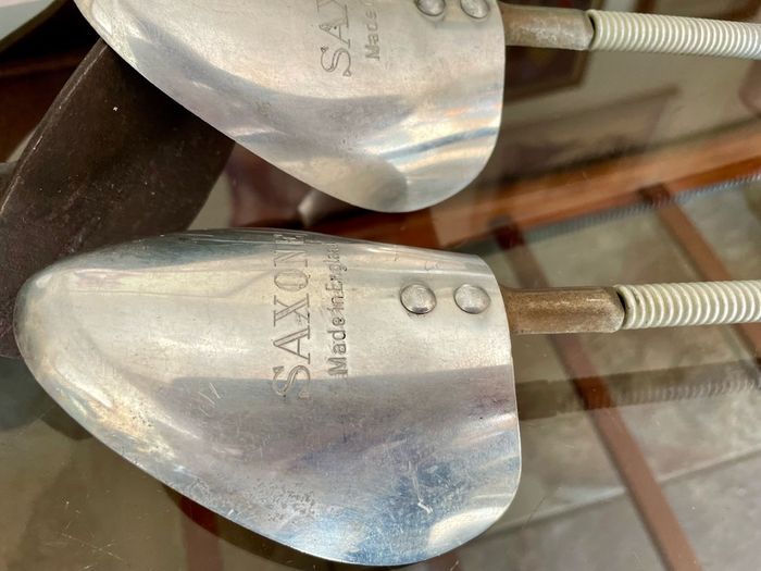 Vintage Ladies 1950s SAXONE Aluminium Steel Spring Coiled Shoe Trees UK Size S/M