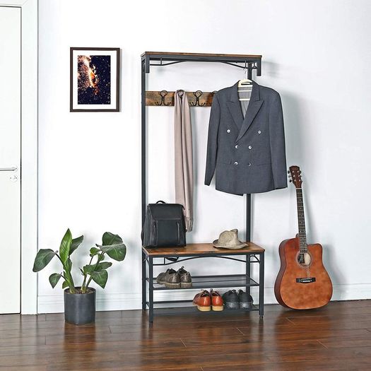 New Industrial Hallway Bedroom Coat Rack - FREE P&P