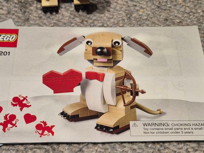 Lego 40201 Valentine's Cupid Dog and 40202 Easter Chick