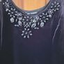 Ladies Black Velvet Top Size 12 Image 2