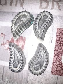 Beautiful Old 6 Paisley Shaped Metal Baking Moulds used for making Cookies, Chocolates, Postage Available on all my items, Collection is always welcome and recommended in Rochfortbridge Westmeath