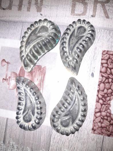 Beautiful Old 6 Paisley Shaped Metal Baking Moulds used for making Cookies, Chocolates, Postage Available on all my items, Collection is always welcome and recommended in Rochfortbridge Westmeath