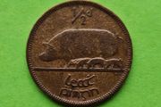 Ireland 1942 year Bronze Half Penny.