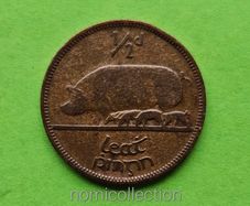 Ireland 1942 year Bronze Half Penny.