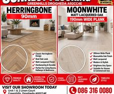 Engineered oak herringbone/ plank floor
