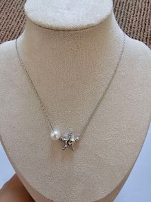 Brand New Pearl & Starfish Pendant Necklace