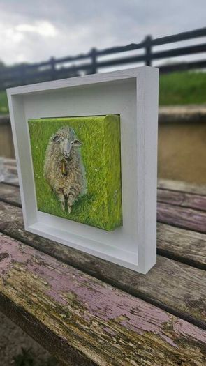 Original Oil Painting- Jingle Bell  Lamb