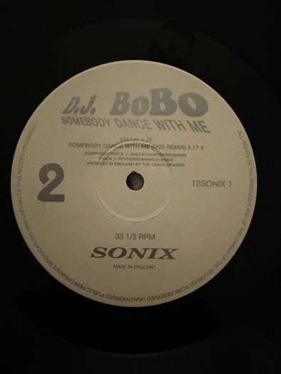 DJ BoBo Somebody Dance With Me Original 1993 UK 12 inch Vinyl Sonix 12SONIX 1