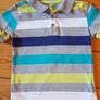 Age 5 Striped Polo Shirt Teeshirt Image 2