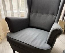 Armchair with stool