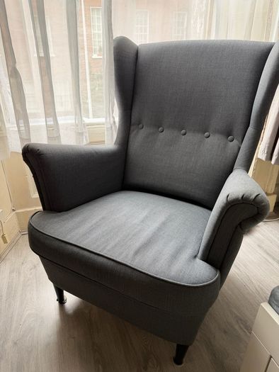 Armchair with stool