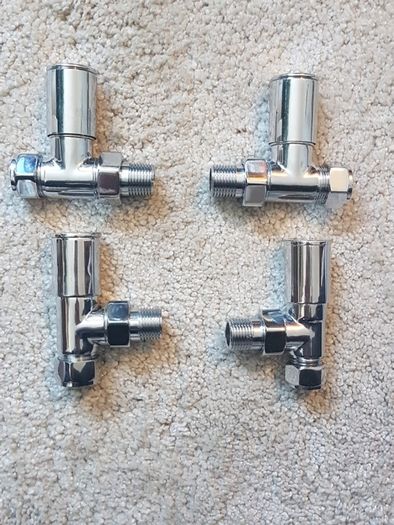 2 Radiator valve set chrome