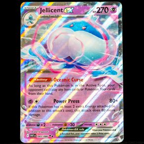 Jellicent EX 045/086 Double Rare Holo White Flare Scarlet & Violet Pokemon Card