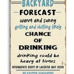 Backyard Forecast : Metal Sign