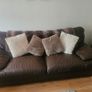 Brown leather sofa Image 2