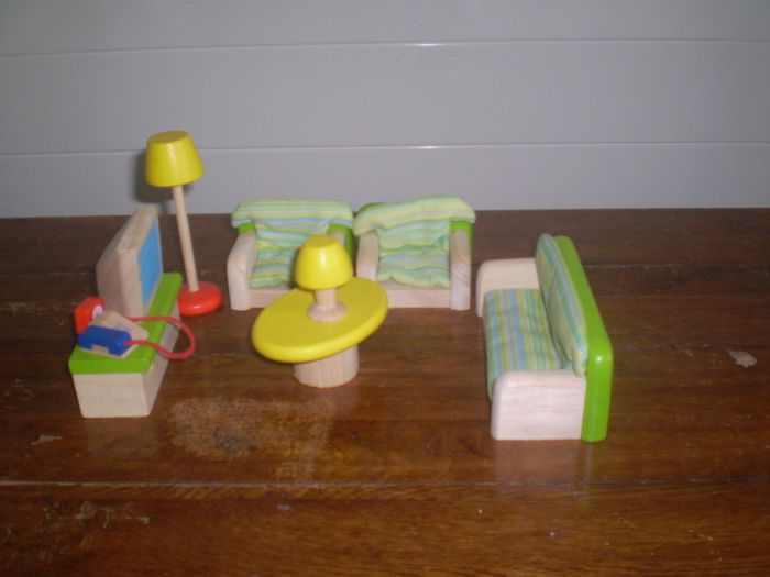 Doll's 3 storey Terrace House and accessories