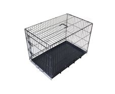 Foldable Black Dog Crate medium