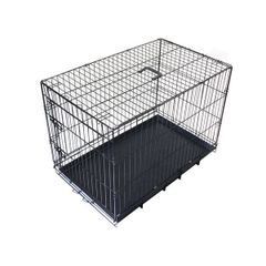 Foldable Black Dog Crate medium