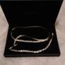 9kt white gold braided herringbone bracelet Image 4