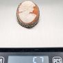 Vintage Signed Sterling Silver Lady Cameo Brooch Image 8