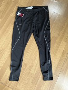 Black men's warm leggings