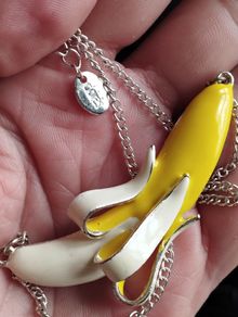 Necklace with a pendant in the form of a banana