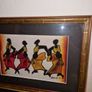 Signed African Batik art framed Image 5