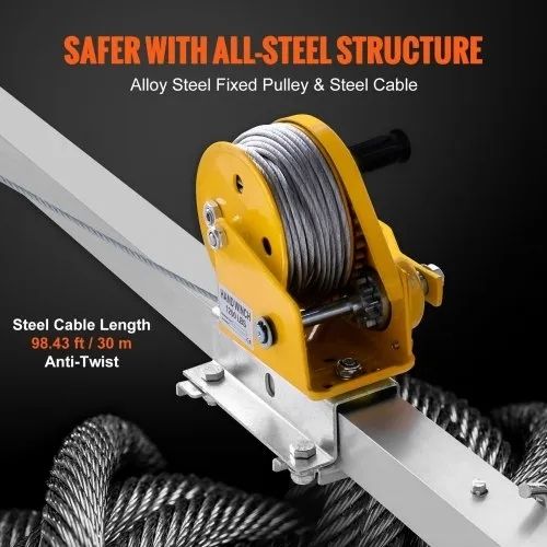 Confined Space Tripod Kit, 544 kg Winch, Confined Space Tripod 2.13 m Legs and 30 m Cable, Confined Space Rescue Tripod 10 m Fall Protection