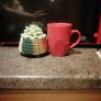 faux succulent plant in ceramic pot Image 4
