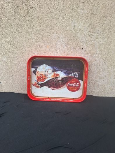 Coca cola tin tray postage possible