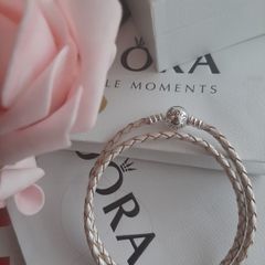 New genuine pandora double leather bracelet